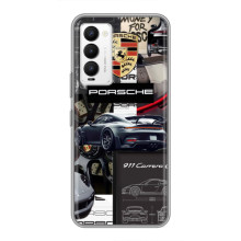 Чохол з авто Порше для Tecno Camon 18 / Camon 18P – Колаж Порше