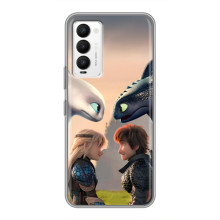 Чехол как приручить дракона на Tecno Camon 18 / Camon 18P – Гикавка и Астрид