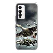 Чехол с мемами тралалело тралала для Tecno Camon 18 / Camon 18P – Гусини и крокодило