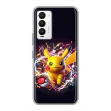 Чехол с Пикачу на Tecno Camon 18 / Camon 18P (Пикачу с мячом)
