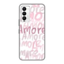 Чехол с розовым рисунком для Tecno Camon 18 / Camon 18P (Любовь)