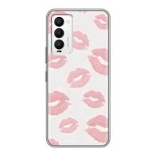 Чехол с розовым рисунком для Tecno Camon 18 / Camon 18P (Розовые губы)
