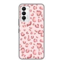 Чехол с розовым рисунком для Tecno Camon 18 / Camon 18P (Розовый леопард)