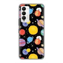 Космические Чехлы для Техно Камон 18 / Камон 18п (VPrint) (Рисованные планеты)