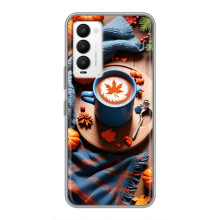 Чехол с уникальным дизайном «Осень с кофе» для Tecno Camon 18 / Camon 18P – Кофе и тыквы
