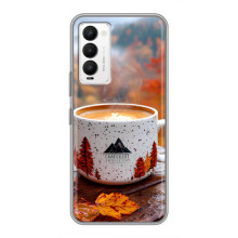 Чехол с уникальным дизайном «Осень с кофе» для Tecno Camon 18 / Camon 18P – Кофе на природе