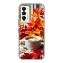 Чехол с уникальным дизайном «Осень с кофе» для Tecno Camon 18 / Camon 18P