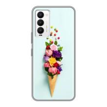 Чехлы с тематикой "ЦВЕТЫ" на Tecno Camon 18 / Camon 18P (Цветок-мороженное)