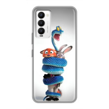 Силиконовый чехол с принтом Зоотрополіс для Tecno Camon 18 / Camon 18P – Змея Зоо