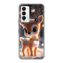 Яркий чехол для Tecno Camon 18 / Camon 18P с Зимними Оленятами – Оленёнок