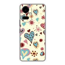 Чехлы для любимой на ТЕКНО Камон 19 (CI6n) / 19 Про (CI8n) (VPrint) (Сердечки)