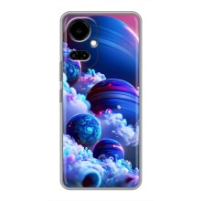 Чехлы КОСМОС для TECNO Camon 19 (CI6n) / 19 Pro (CI8n) (Синие планеты)