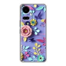 Чехлы с Цветами для TECNO Camon 19 (CI6n) / 19 Pro (CI8n) (VPrint) (Цветочный дизайн)