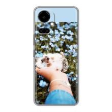 Чехлы с изображением разных животных для TECNO Camon 19 (CI6n) / 19 Pro (CI8n) (Ежик на руках)