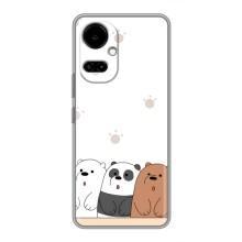 Чехлы с изображением разных животных для TECNO Camon 19 (CI6n) / 19 Pro (CI8n) (Удивленные медвеженки)
