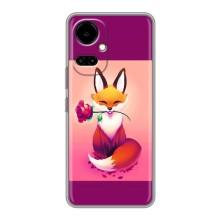 Чохли з картинкою Лисичка для TECNO Camon 19 (CI6n) / 19 Pro (CI8n) (VPrint) (Лиса з трояндою)