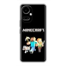 Чохол Майнкрафт на TECNO Camon 19 (CI6n) / 19 Pro (CI8n) (AlphaPrint) Minecraft (герої Minecraft)