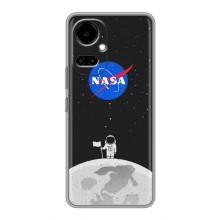 Силиконовый бампер с принтом "Наса" на TECNO Camon 19 (CI6n) / 19 Pro (CI8n) (Космонавт NASA)