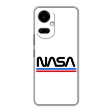 Силиконовый бампер с принтом "Наса" на TECNO Camon 19 (CI6n) / 19 Pro (CI8n) (NASA на белом фоне)