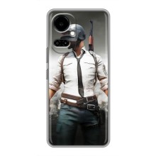 Силиконовый чехол с картинкой "Герой Pubg" на TECNO Camon 19 (CI6n) / 19 Pro (CI8n) (Пабг)