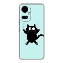 Чехол с принтом для TECNO Camon 19 (CI6n) / 19 Pro (CI8n) (AlphaPrint) Модные коты (Падающий кот)
