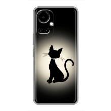 Чехол с принтом для TECNO Camon 19 (CI6n) / 19 Pro (CI8n) (AlphaPrint) Модные коты (Силуэт котика)