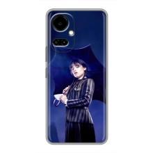 Чохли Венсдей на TECNO Camon 19 (CI6n) / 19 Pro (CI8n) Уенсдей (AlphaPrint) (Венздей з парасолькою)