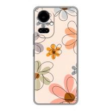 Чехол с цветочным принтом на ТЕКНО Камон 19 (СИ6н) / 19 Про (СИ8н) (Разноцветные цветы)