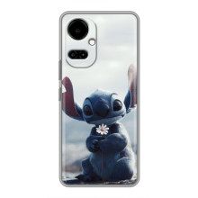 Чехол с рисунком Стич для TECNO Camon 19 (CI6n) / 19 Pro (CI8n) – Стич с цветочком