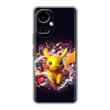 Чехол с Пикачу на TECNO Camon 19 (CI6n) / 19 Pro (CI8n) – Пикачу с мячом