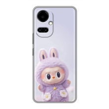 Чехол с принтом Лабубу для TECNO Camon 19 (CI6n) / 19 Pro (CI8n) – Фиолетовый Лабубу