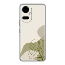 Силиконовый чехол с принтом в цветах на TECNO Camon 19 (CI6n) / 19 Pro (CI8n) – Монстера зелёная