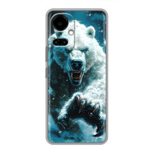 Чехол с картинкой «Хищники» для TECNO Camon 19 (CI6n) / 19 Pro (CI8n) (Медведь)