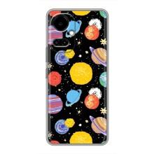 Космічні Чохли для ТЕКНО Камон 19 (CI6n) / 19 Про (CI8n) (VPrint) (Намальовані планети)