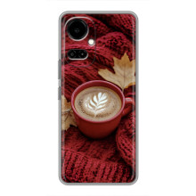 Чехол с уникальным дизайном «Осень с кофе» для TECNO Camon 19 (CI6n) / 19 Pro (CI8n) – Кофе на пледе