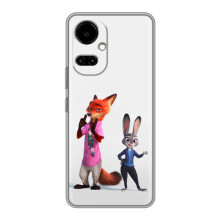 Силиконовый чехол с принтом Зоотрополіс для TECNO Camon 19 (CI6n) / 19 Pro (CI8n) – Джуди и Ник