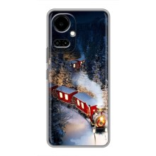 Силиконовый бампер на рождество для TECNO Camon 19 (CI6n) / 19 Pro (CI8n) (Поезд)