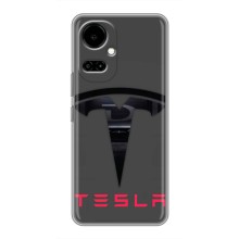 Силиконовый бампер с картинкой машины на TECNO Camon 19 (CI6n) / 19 Pro (CI8n) (Logo TESLA)