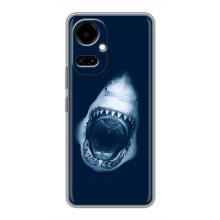 Силиконовый бампер с картинкой животных для TECNO Camon 19 (CI6n) / 19 Pro (CI8n) (Пасть Акулы)