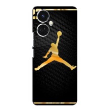 Силиконовый Чехол Nike Air Jordan на Техно Камон 19 /  Камон 19 про (Джордан 23)
