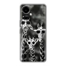 Силіконовий чохол з КАРТИНКАМИ літо для TECNO Camon 19 (CI6n) / 19 Pro (CI8n) (AlphaPrint) (Жирафи в окулярах)