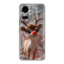 Яркий чехол для TECNO Camon 19 (CI6n) / 19 Pro (CI8n) с Зимними Оленятами