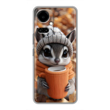 Печатный чехол «Зверята с кофе» для TECNO Camon 19 (CI6n) / 19 Pro (CI8n)