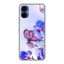 Чохли з квітами для TECNO Camon 19 Neo (VPrint) (Метелик на квітах)