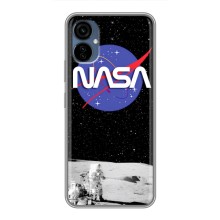 Силіконовый бампер з принтом "Наса" на TECNO Camon 19 Neo (Nasa на місяці)