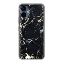 Чехол с текстурой Мрамора на Техно Камон  19 нео (Чёрный мрамор)