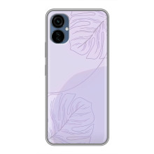 Чохол квітковий дизайн для TECNO Camon 19 Neo – Монстера фіолетова