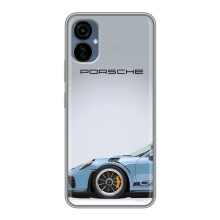 Чехол с авто Порше для TECNO Camon 19 Neo – Голубой Порше