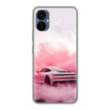 Чехол с авто Порше для TECNO Camon 19 Neo – Розовый Порше