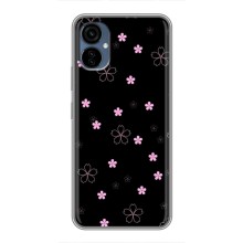 Чохол з розовим принтом для TECNO Camon 19 Neo (Рожеві квіти на чорному)